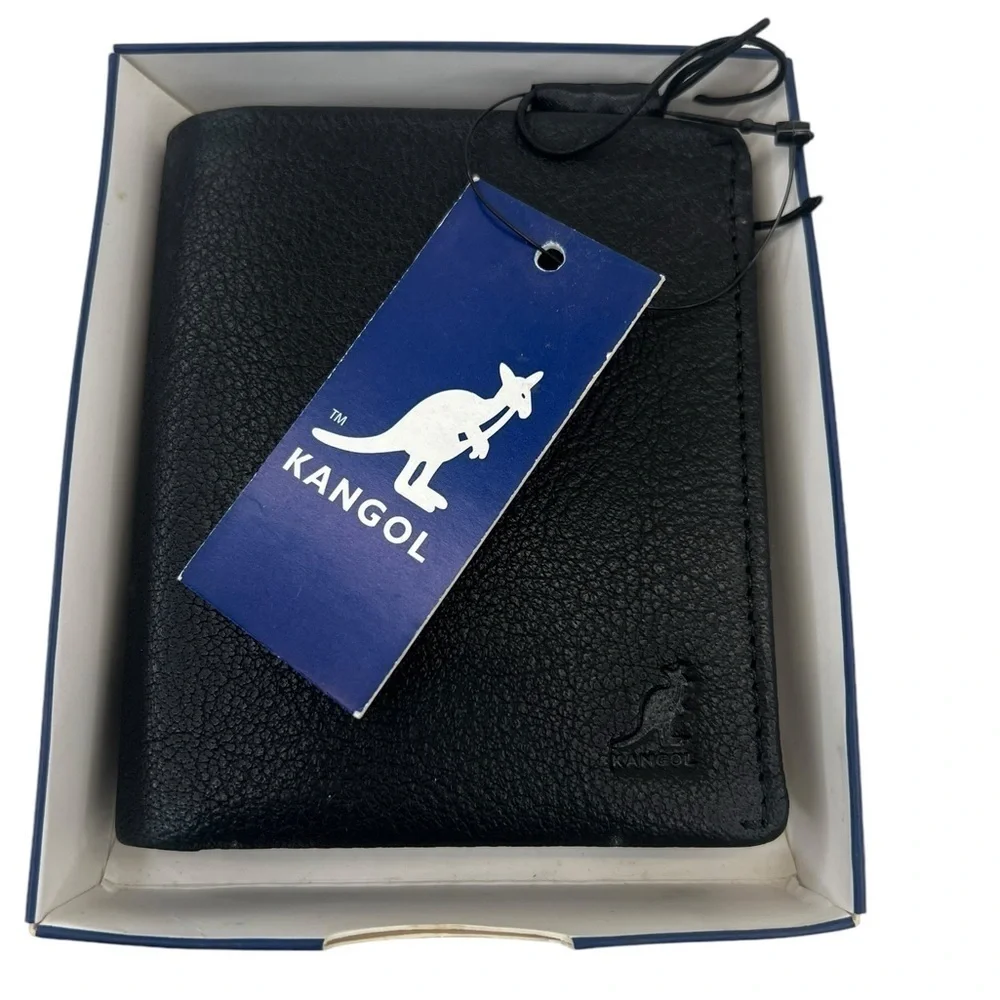Kangol Men’s Black Genuine Leather Wallet